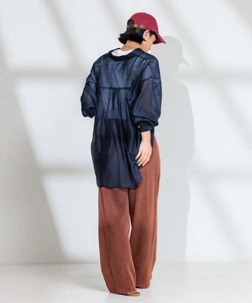 FREAK'S STORE（フリークスストア）の「サマーシアーシャツ（シャツ/ブラウス・レディース・オフホワイト/ピンク系その他/ブラウン/ネイビー・ﾌﾘ-）」の22枚目の写真