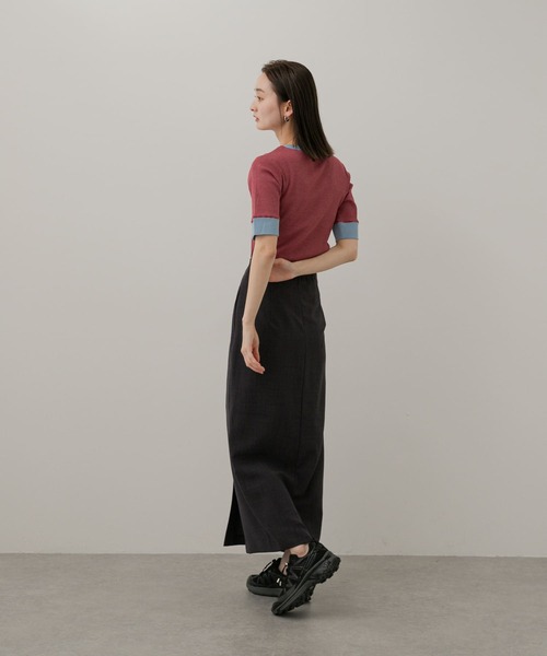 SENSE OF PLACE by URBAN RESEARCH（センスオブプレイスバイアーバンリサーチ）の「『一部WEB限定カラー』クルーネックリンガーボーダーTシャツ(5分袖)（Tシャツ/カットソー・レディース・ブラック系その他/イエロー系その他/ブルー系その他/レッド系その他・ONE）」の22枚目の写真