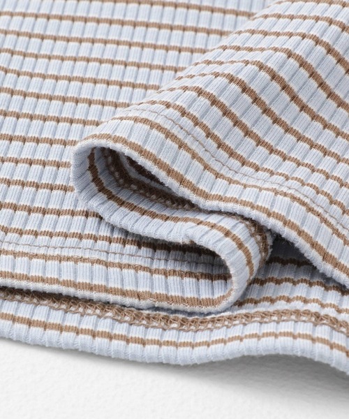 SENSE OF PLACE by URBAN RESEARCH（センスオブプレイスバイアーバンリサーチ）の「『一部WEB限定カラー』クルーネックリンガーボーダーTシャツ(5分袖)（Tシャツ/カットソー・レディース・ブラック系その他/イエロー系その他/ブルー系その他/レッド系その他・ONE）」の11枚目の写真