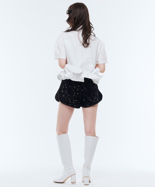 Narcissus（ナルシス）の「【Narcissus】フリルペプラムシャツ（シャツ/ブラウス・レディース・ホワイト/ブラック・FREE）」の14枚目の写真