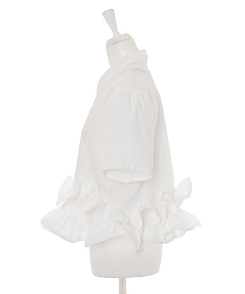 Narcissus（ナルシス）の「【Narcissus】フリルペプラムシャツ（シャツ/ブラウス・レディース・ホワイト/ブラック・FREE）」の9枚目の写真