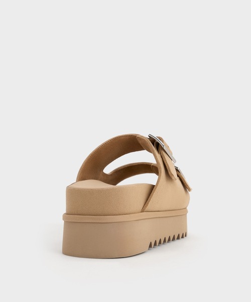 CHARLES & KEITH(チャールズ & キース)の「バックルダブルストラップ フラットフォームサンダル(サンダル・レディース・セージグリーン/ベージュ・23.5cm/23cm/22.5cm/26.5cm/25.5cm/25cm/24.5cm)」の11枚目の写真