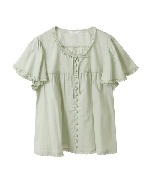 PINK HOUSE（ピンクハウス）の「ローンブラウス（シャツ/ブラウス・レディース・ホワイト/ミント/ネイビー/ピンク・フリー）」の5枚目の写真