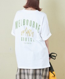 CUBE SUGAR（キューブシュガー）の「シルケット風天竺接触冷感バックプリントTシャツ（Tシャツ/カットソー）」
