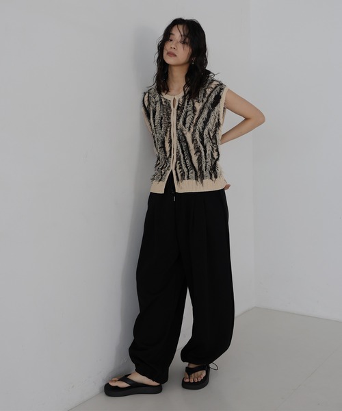 meme relume ニットベスト　ハーネス B:MING LIFE STORE by BEAMS｜ツイード ニット ベスト 25SS