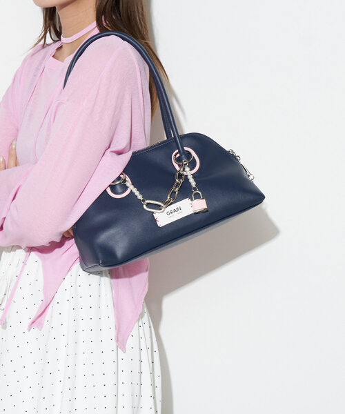 GRAIN(グレイン)の「【GRAIN/グレイン】チャーム付きバイカラートートバッグ(トートバッグ・レディース・イエロー/ネイビー/レッド・FREE)」の13枚目の写真