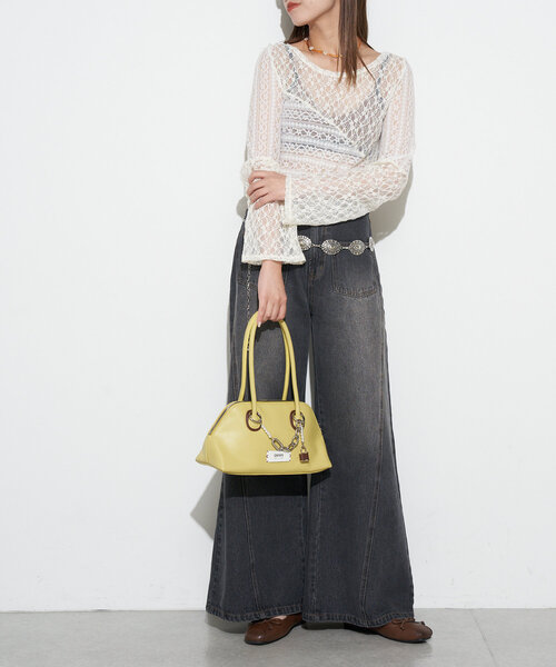 GRAIN(グレイン)の「【GRAIN/グレイン】チャーム付きバイカラートートバッグ(トートバッグ・レディース・イエロー/ネイビー/レッド・FREE)」の22枚目の写真