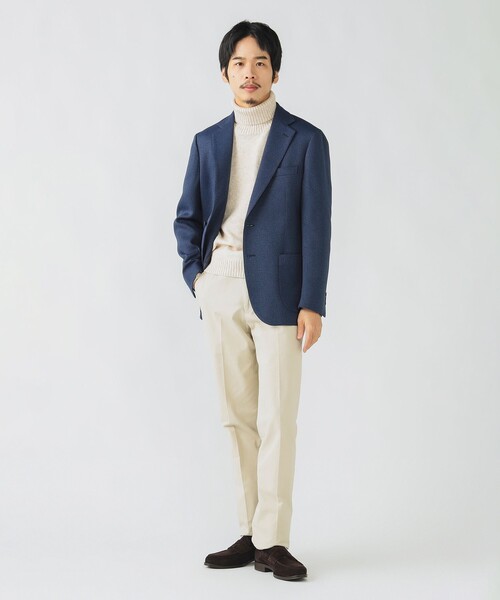 BEAMS HEART(ビームスハート)の「ウールライク バスケット 2ボタン ジャケット 25AW【ウォッシャブル・防シワ】(テーラードジャケット・メンズ・ブルー/ネイビー・XX-LARGE/X-LARGE/LARGE/SMALL/MEDIUM)」の1枚目の写真