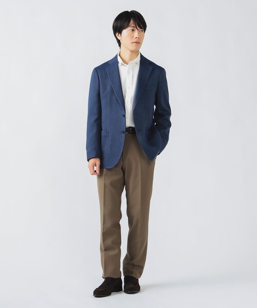 BEAMS HEART(ビームスハート)の「ウールライク バスケット 2ボタン ジャケット 25AW【ウォッシャブル・防シワ】(テーラードジャケット・メンズ・ブルー/ネイビー・XX-LARGE/X-LARGE/LARGE/SMALL/MEDIUM)」の17枚目の写真