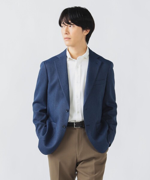BEAMS HEART(ビームスハート)の「ウールライク バスケット 2ボタン ジャケット 25AW【ウォッシャブル・防シワ】(テーラードジャケット・メンズ・ブルー/ネイビー・XX-LARGE/X-LARGE/LARGE/SMALL/MEDIUM)」の18枚目の写真