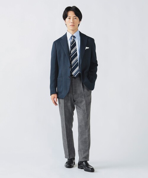 BEAMS HEART(ビームスハート)の「ウールライク バスケット 2ボタン ジャケット 25AW【ウォッシャブル・防シワ】(テーラードジャケット・メンズ・ブルー/ネイビー・XX-LARGE/X-LARGE/LARGE/SMALL/MEDIUM)」の20枚目の写真