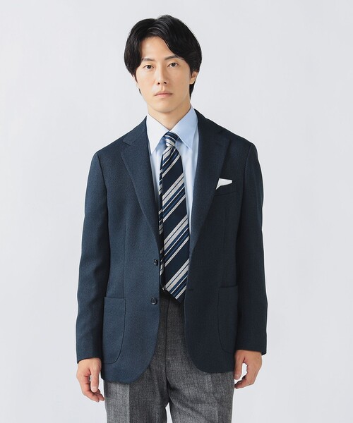 BEAMS HEART(ビームスハート)の「ウールライク バスケット 2ボタン ジャケット 25AW【ウォッシャブル・防シワ】(テーラードジャケット・メンズ・ブルー/ネイビー・XX-LARGE/X-LARGE/LARGE/SMALL/MEDIUM)」の21枚目の写真