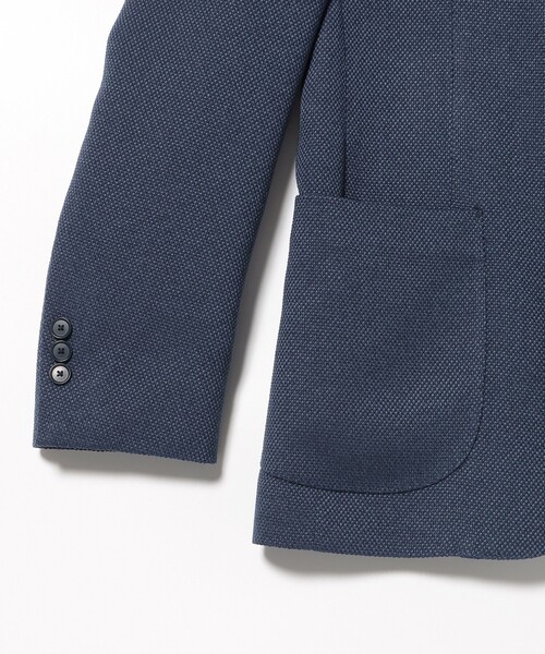 BEAMS HEART(ビームスハート)の「ウールライク バスケット 2ボタン ジャケット 25AW【ウォッシャブル・防シワ】(テーラードジャケット・メンズ・ブルー/ネイビー・XX-LARGE/X-LARGE/LARGE/SMALL/MEDIUM)」の12枚目の写真