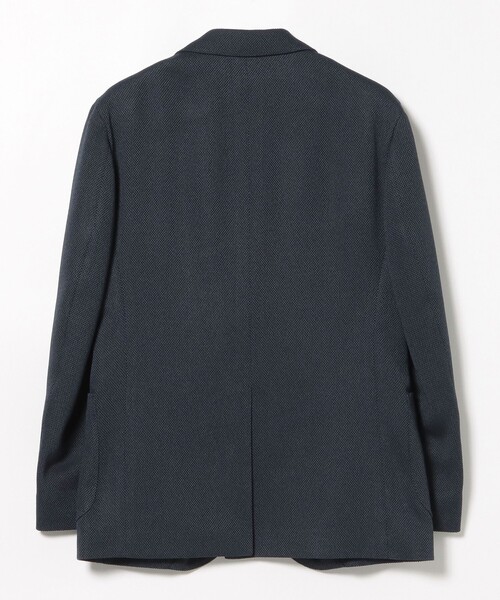 BEAMS HEART(ビームスハート)の「ウールライク バスケット 2ボタン ジャケット 25AW【ウォッシャブル・防シワ】(テーラードジャケット・メンズ・ブルー/ネイビー・XX-LARGE/X-LARGE/LARGE/SMALL/MEDIUM)」の8枚目の写真