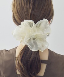 BELLA BIG シュシュ　ホワイト ChouChou - Large / STRIPE WHITE – BELLA