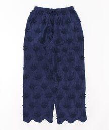 crinkle crinkle crinkle | 【crinkle crinkle crinkle（クリンクルクリンクルクリンクル）】3D embroidery rayon shantung pants / シャンタンパンツ(その他パンツ)