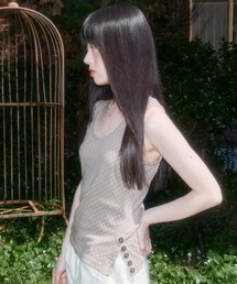 タンクトップ ノースリーブ A'GEM/9 × .kom 「FANCY CLUB/ファンシークラブ」 3-Way Dot Mesh Layered S A'GEM/9 × .kom『 FANCY CLUB/ファンシークラブ』CUTIE-PIE LINE
