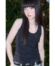 A'GEM/9 × .kom 『FANCY CLUB/ファンシークラブ』 Dot Button Sleeveless/ドットボタン スリーブレス