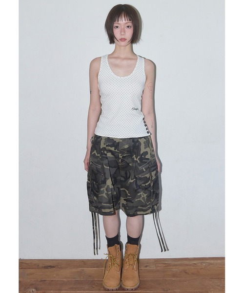 FANCY CLUB(ファンシークラブ)の「A'GEM/9 × .kom 『FANCY CLUB/ファンシークラブ』 Dot Button Sleeveless/ドットボタン スリーブレス(タンクトップ・レディース・ブラウン/アイボリー/ブラック・FREE)」の14枚目の写真