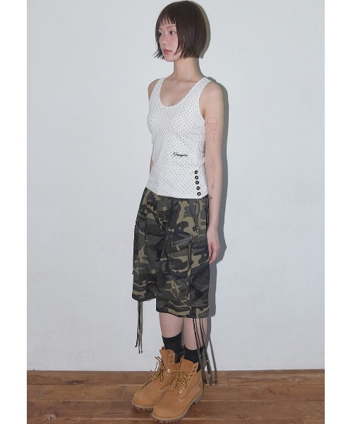 FANCY CLUB(ファンシークラブ)の「A'GEM/9 × .kom 『FANCY CLUB/ファンシークラブ』 Dot Button Sleeveless/ドットボタン スリーブレス(タンクトップ・レディース・ブラウン/アイボリー/ブラック・FREE)」の15枚目の写真