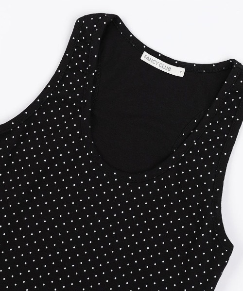 タンクトップ ノースリーブ A'GEM/9 × .kom 「FANCY CLUB/ファンシークラブ」 Dot Button Sleeveless/ドッ A'GEM/9 × .kom 『FANCY CLUB/ファンシークラブ』 Dot Button