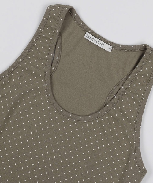 タンクトップ ノースリーブ A'GEM/9 × .kom 「FANCY CLUB/ファンシークラブ」 Dot Button Sleeveless/ドッ A'GEM/9 × .kom 『FANCY CLUB/ファンシークラブ』 Dot Button