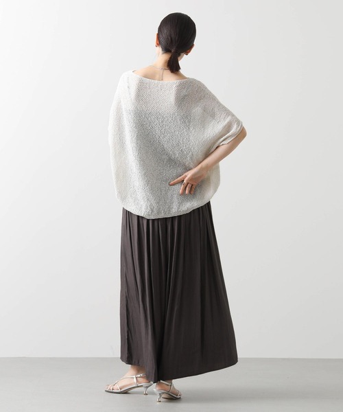 vingtrois（バントロア）の「和紙ホールガーメントボートネックニット（ニット/セーター・レディース・ブラウン/グリーン/ピンク/アイボリー・FREE）」の7枚目の写真