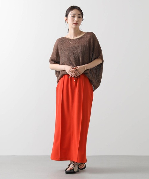 vingtrois（バントロア）の「和紙ホールガーメントボートネックニット（ニット/セーター・レディース・ブラウン/グリーン/ピンク/アイボリー・FREE）」の13枚目の写真