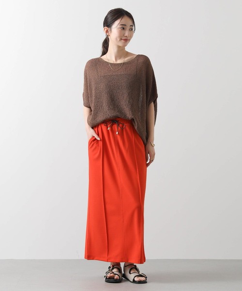 vingtrois（バントロア）の「和紙ホールガーメントボートネックニット（ニット/セーター・レディース・ブラウン/グリーン/ピンク/アイボリー・FREE）」の16枚目の写真