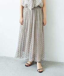 le.coeur blanc | 楊柳フラワープリントランダムプリーツスカート(スカート)