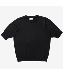 【hatoooooooooo】Knit tee スタイル半袖クルーネックニットティー/サマーニット