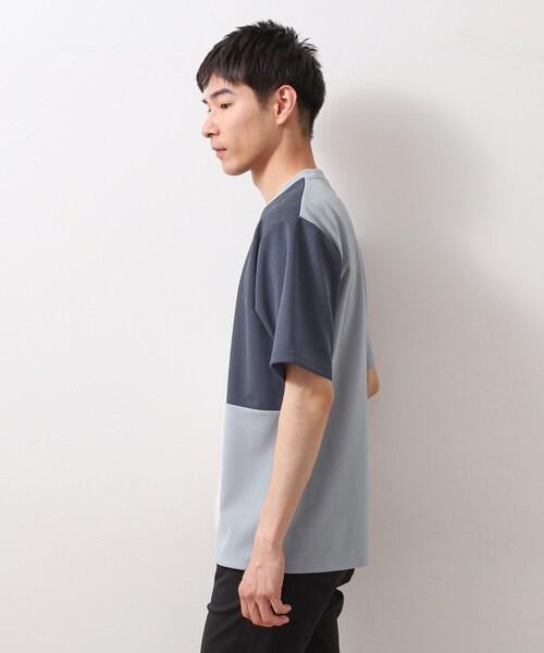 THE SHOP TK （ザ ショップ ティーケー ）の「ツイルブロッキング 半袖Tシャツ 洗濯機OK（Tシャツ/カットソー・メンズ・ブラウン系5/ブラック系4/ブルー系その他6・02/03/04）」の19枚目の写真