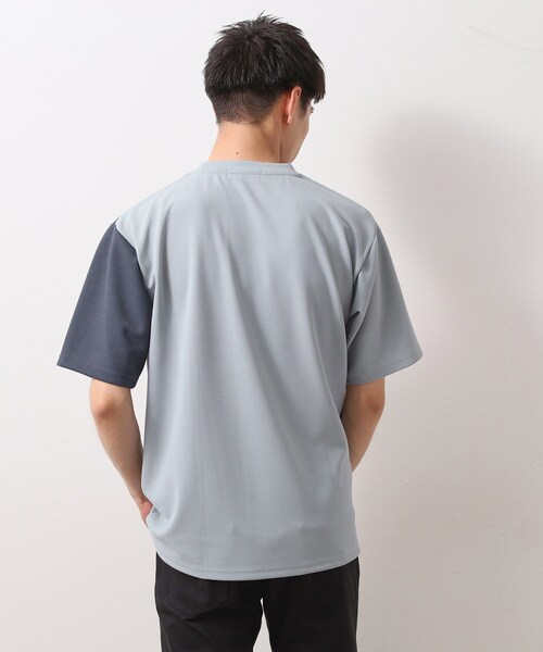 THE SHOP TK （ザ ショップ ティーケー ）の「ツイルブロッキング 半袖Tシャツ 洗濯機OK（Tシャツ/カットソー・メンズ・ブラウン系5/ブラック系4/ブルー系その他6・02/03/04）」の18枚目の写真