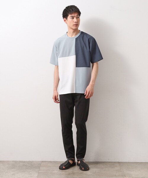 THE SHOP TK （ザ ショップ ティーケー ）の「ツイルブロッキング 半袖Tシャツ 洗濯機OK（Tシャツ/カットソー・メンズ・ブラウン系5/ブラック系4/ブルー系その他6・02/03/04）」の17枚目の写真