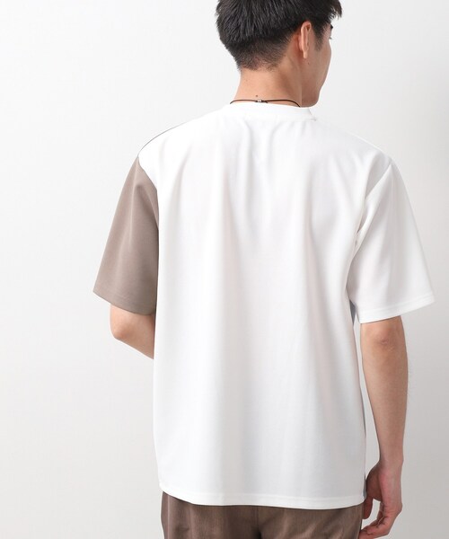 THE SHOP TK （ザ ショップ ティーケー ）の「ツイルブロッキング 半袖Tシャツ 洗濯機OK（Tシャツ/カットソー・メンズ・ブラウン系5/ブラック系4/ブルー系その他6・02/03/04）」の14枚目の写真