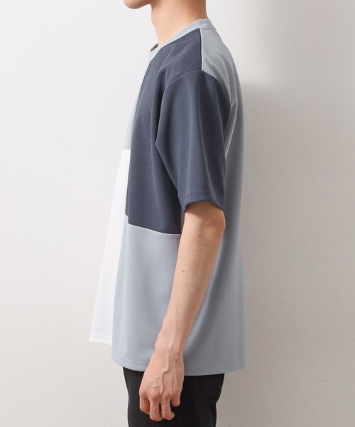 THE SHOP TK （ザ ショップ ティーケー ）の「ツイルブロッキング 半袖Tシャツ 洗濯機OK（Tシャツ/カットソー・メンズ・ブラウン系5/ブラック系4/ブルー系その他6・02/03/04）」の10枚目の写真