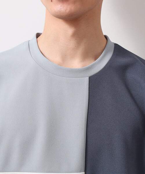 THE SHOP TK （ザ ショップ ティーケー ）の「ツイルブロッキング 半袖Tシャツ 洗濯機OK（Tシャツ/カットソー・メンズ・ブラウン系5/ブラック系4/ブルー系その他6・02/03/04）」の8枚目の写真