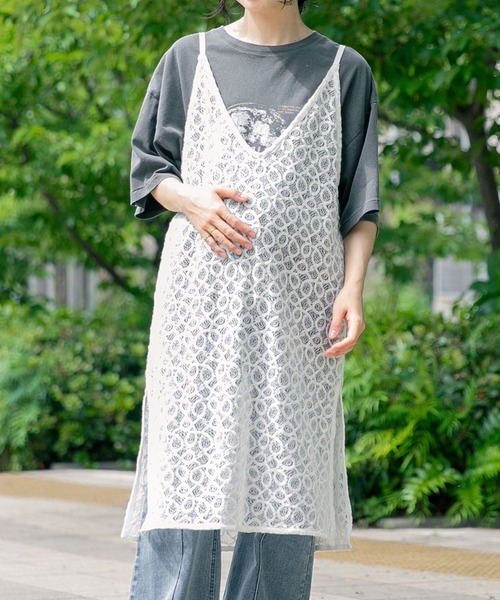 【産前・産後対応】マタニティ／シャーリングVワンピース　レプシィム LEPSIM｜【産前・産後対応】マタニティ/シャーリングVワンピース