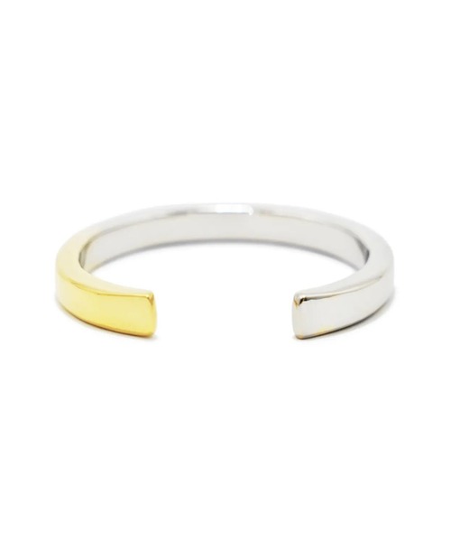 ACE by MORIZANE（エースバイモリザネ）の「【ACE by morizane】square cuff gradation plated（バングル/リストバンド・メンズ・シルバー×ゴールド・SMALL）」の8枚目の写真