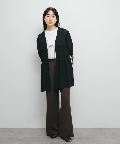 KBF（ケイビーエフ）の「フロントリボンチュニック（シャツ/ブラウス・レディース・ブラウン/アイボリー/ブラック・ONE）」の15枚目の写真