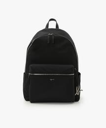 【極美品】アニエスベー☆現行　ナイロン　リュック　チャーム付　ブラック agnes b. アニエスベー ミニリュック 良好 ブラック ナイロン