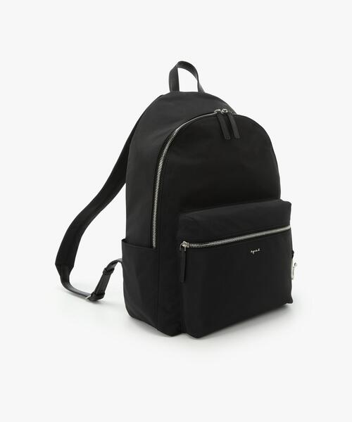agnis.b ✨ナイロン×レザー　リュック　近年モデル　グレージュ　容量◎自立 ナイロン ラージ バックパック (ZAS10－04)（バックパック
