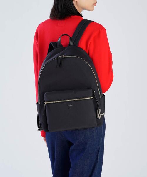 アニエスベー　リュック　ナイロン　ブラック　美品 ナイロン スモール バックパック (ZAS10－03) ｜agnès b. VOYAGE