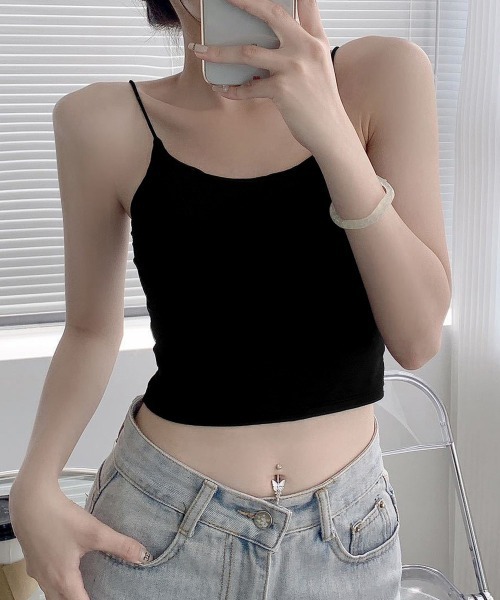 Miniministore(ミニミニストア)の「カップ付きキャミソール背中あきブラトップ(キャミソール・レディース・ホワイト/ブラック/ベージュ/カーキ/ブルーグレー・FREE)」の15枚目の写真