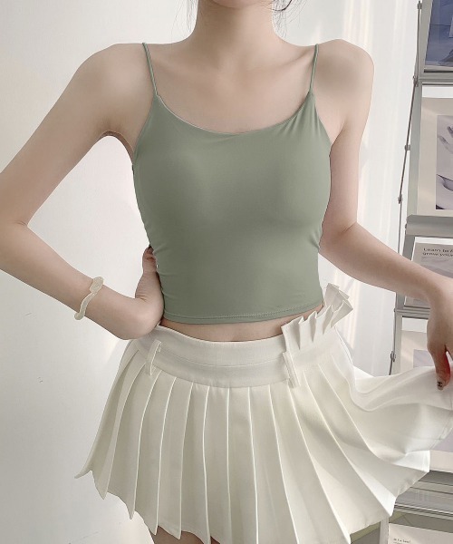 Miniministore(ミニミニストア)の「カップ付きキャミソール背中あきブラトップ(キャミソール・レディース・ホワイト/ブラック/ベージュ/カーキ/ブルーグレー・FREE)」の10枚目の写真