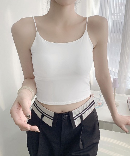 Miniministore(ミニミニストア)の「カップ付きキャミソール背中あきブラトップ(キャミソール・レディース・ホワイト/ブラック/ベージュ/カーキ/ブルーグレー・FREE)」の19枚目の写真
