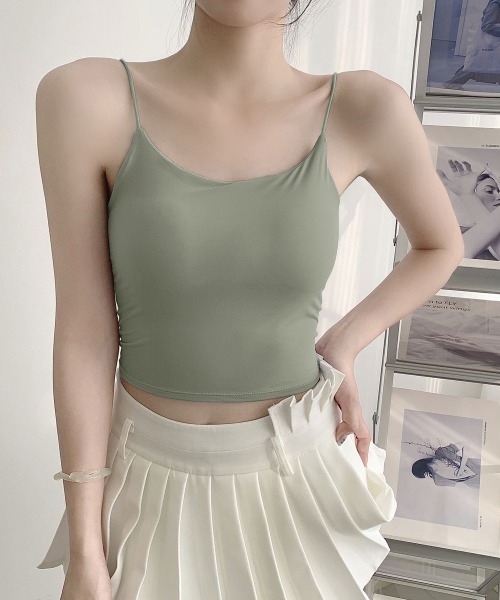 Miniministore(ミニミニストア)の「カップ付きキャミソール背中あきブラトップ(キャミソール・レディース・ホワイト/ブラック/ベージュ/カーキ/ブルーグレー・FREE)」の20枚目の写真