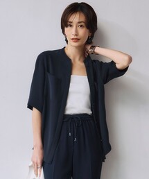 ICB（アイシービー）の「ライトダブルクロス バンドカラーブラウス（シャツ/ブラウス）」