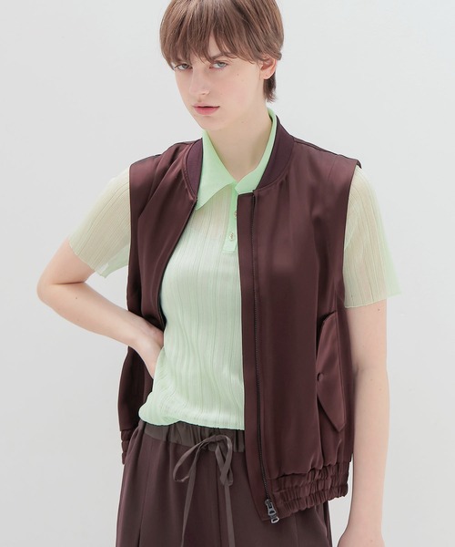 glossy satin MA-1 vest(グロッシーサテンMA-1ベスト)