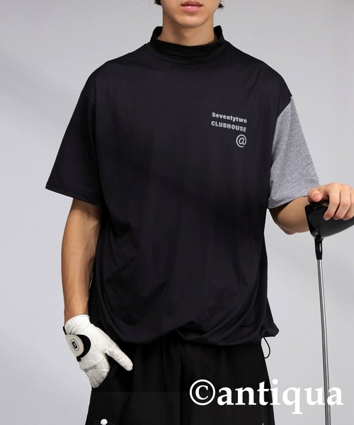 ANTIQUA GOLF×STCH アンティカ　モックネック　トップス　Lサイズ antiqua ANTIQUA GOLF×STCH トップス メンズ 送料無料・500pt